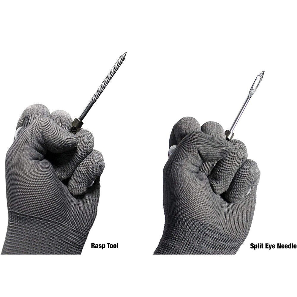 7PC Tire Repair Kit with Plug Flat Tire Puncture Repair Tire Plug Kit Heavy Duty