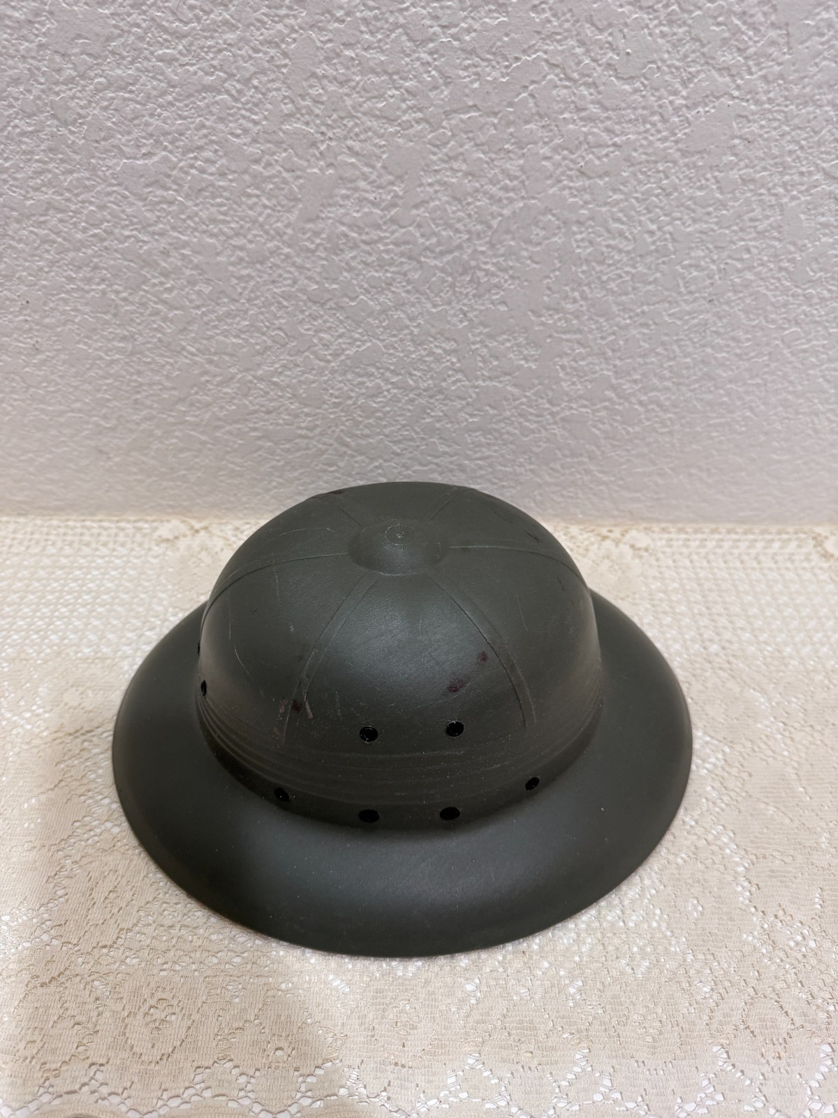 Vtg Mail Carrier Pith Helmet Safari Style Plastic Adjustable Hat Made USA