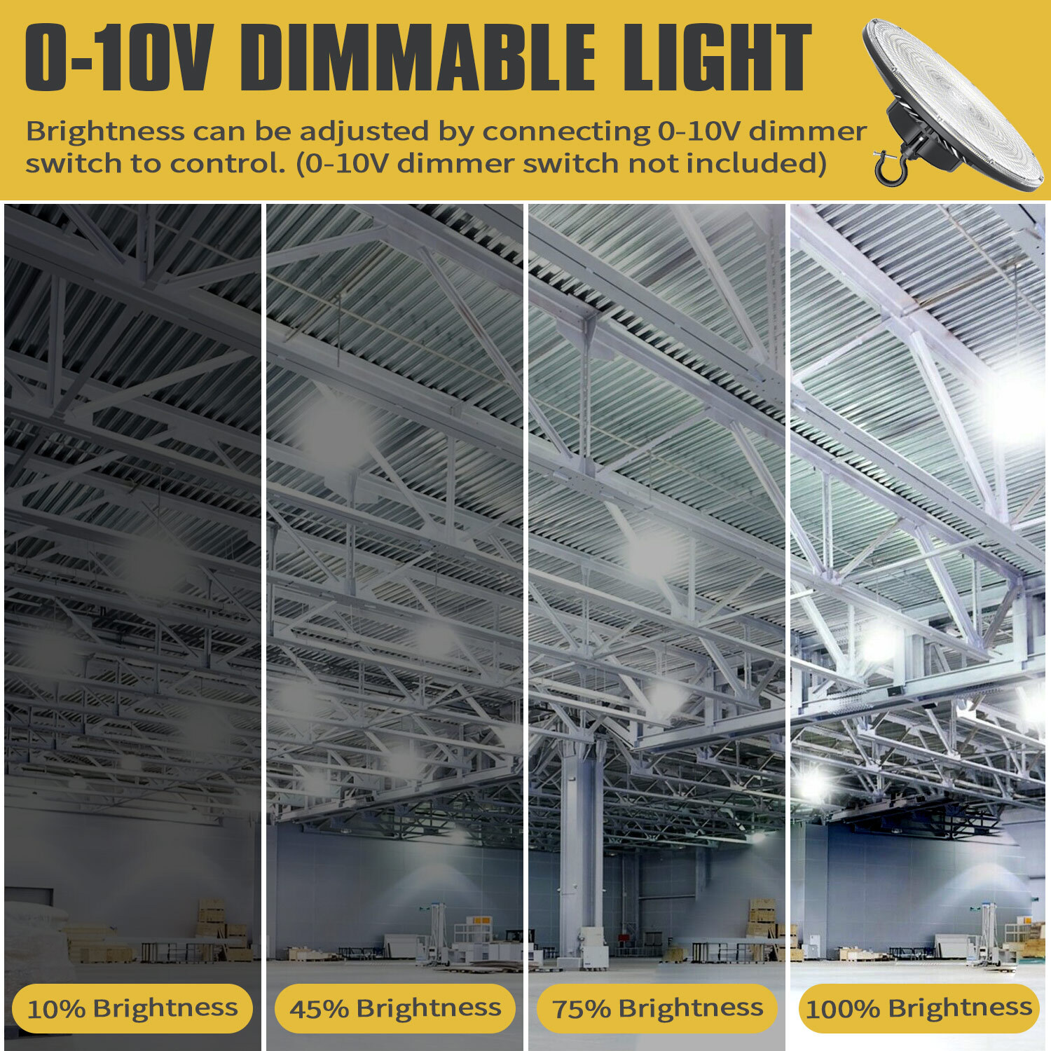 240W 480V UFO LED Shop Lights 5000K High Bay Industrial Lightihng Warehouse Lamp