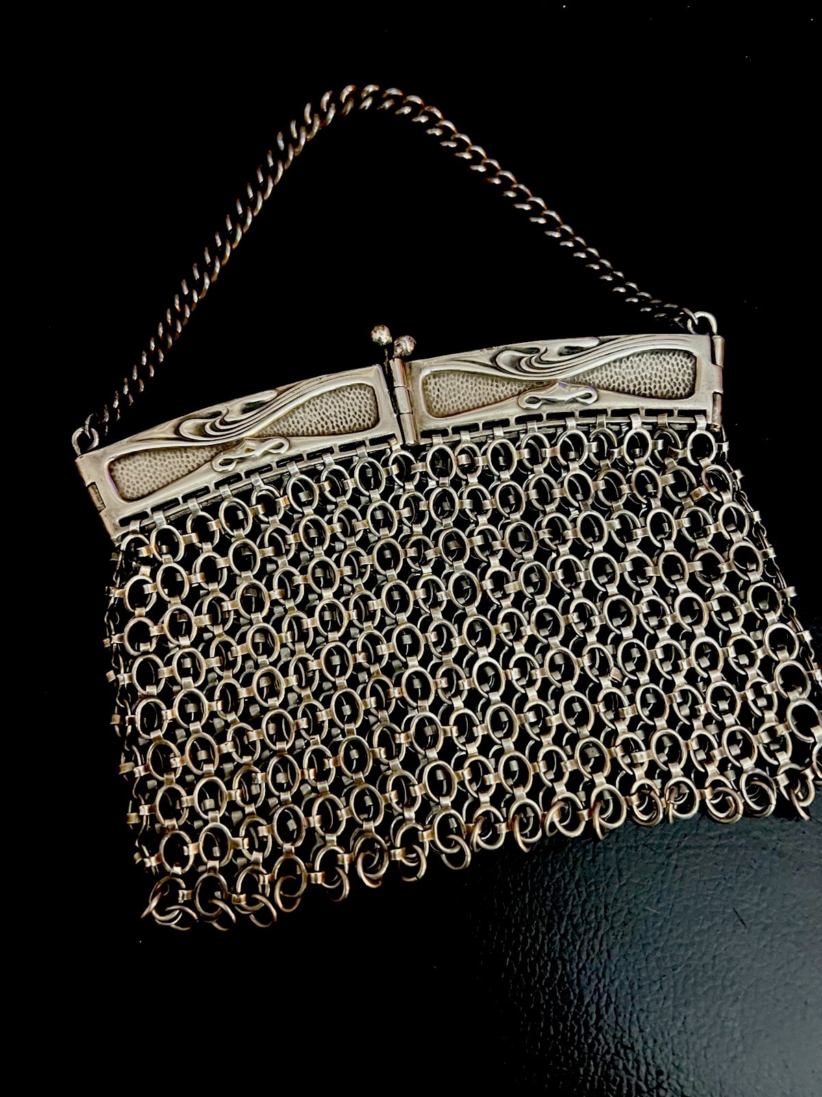 Antique  Sterling Silver Plated Arts And Crafts Purse