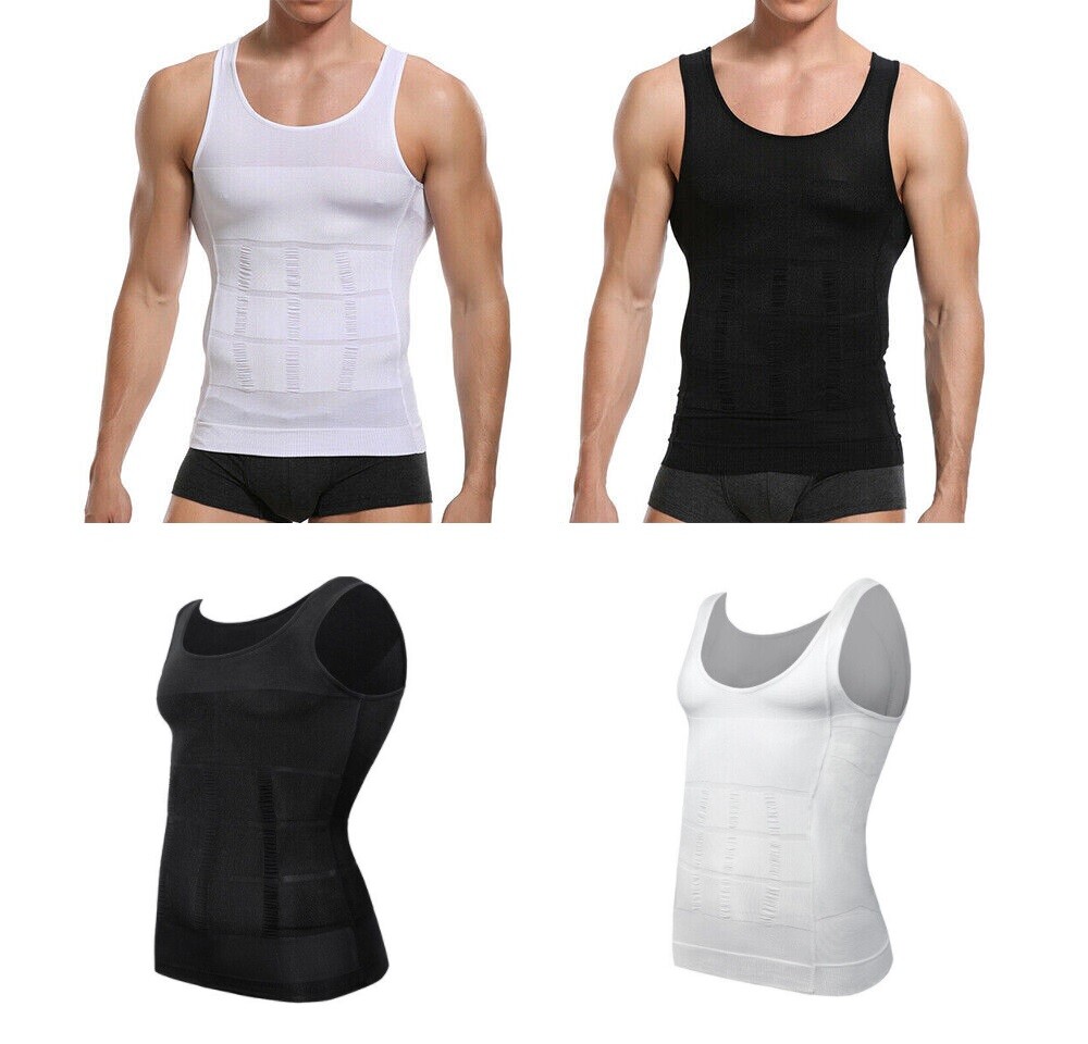 Men Body Shaper Slimming Tummy Vest Thermal Compression Shirt Tank Top Shapewear