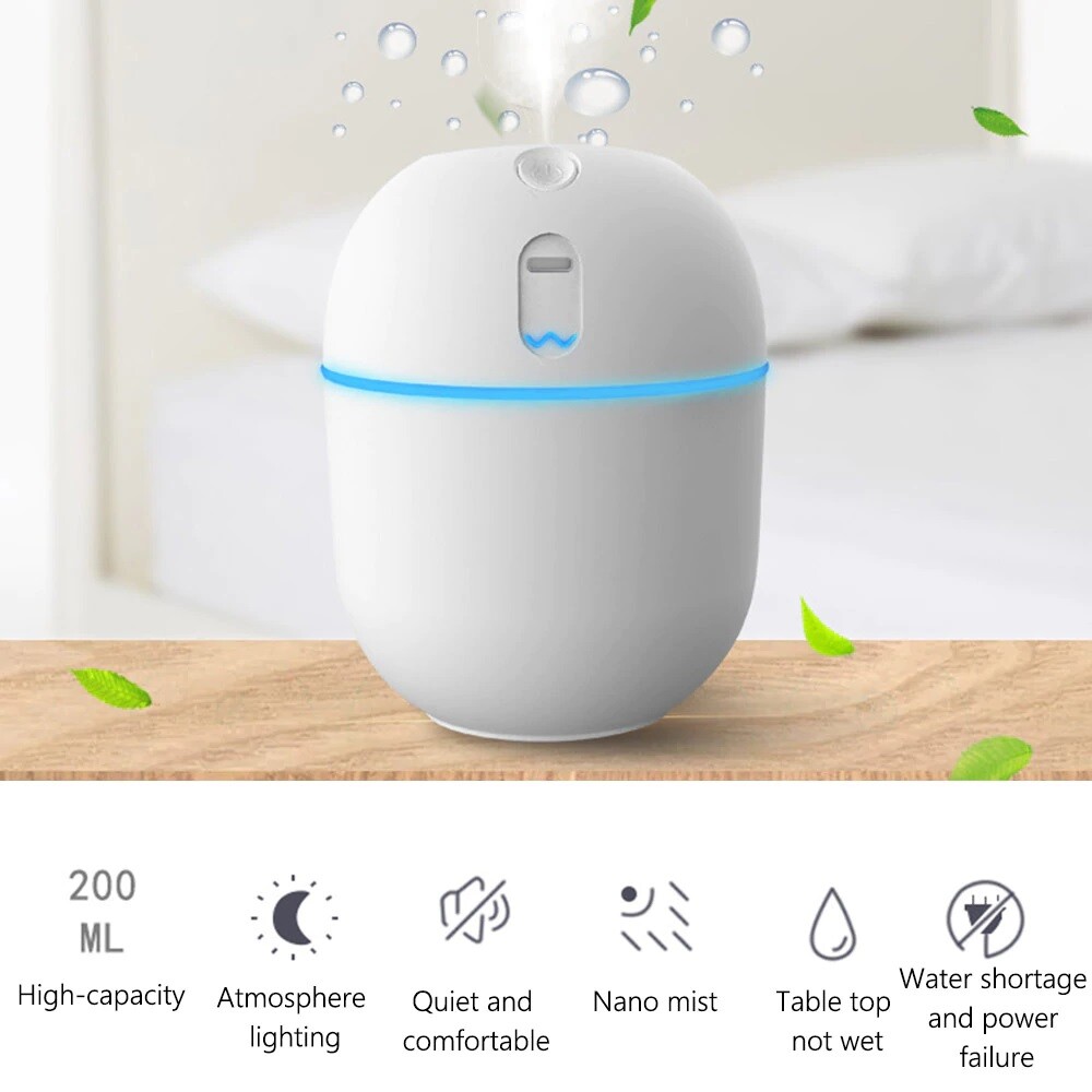 220ml Portable USB LED Mini Car Home Humidifier Aroma Oil Diffuser Mist Purifier