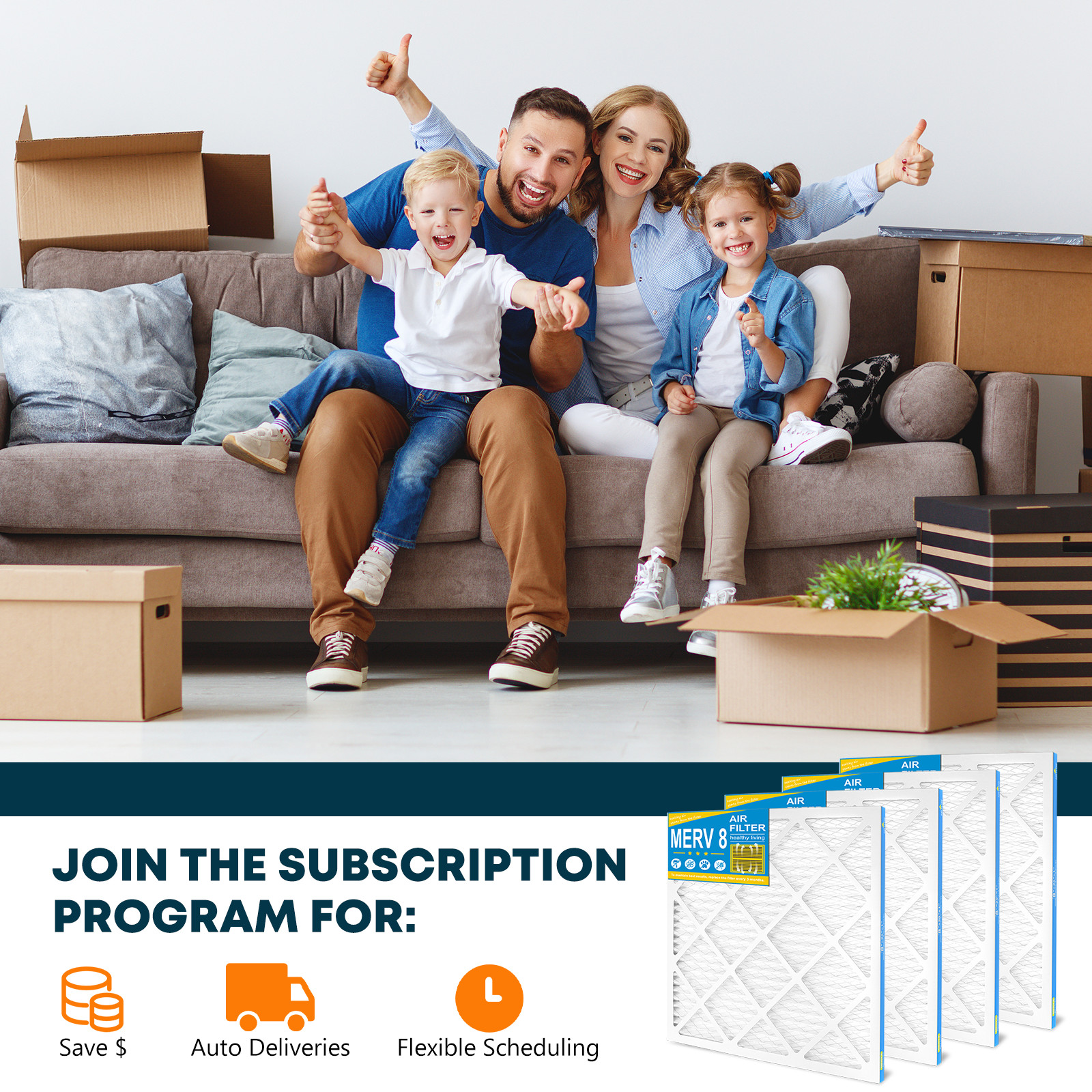 16x20x1 Air Filter, MERV 8, 6 Pack, MPR 600，For Home AC Furnace & HVAC