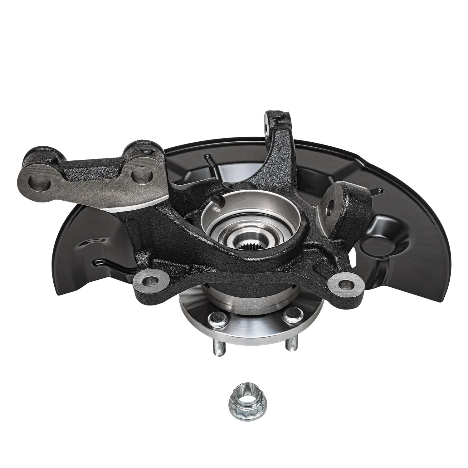 Front Steering Knuckles Hubs Lower Control Arms for 2012-2017 Toyota Camry 2.5L