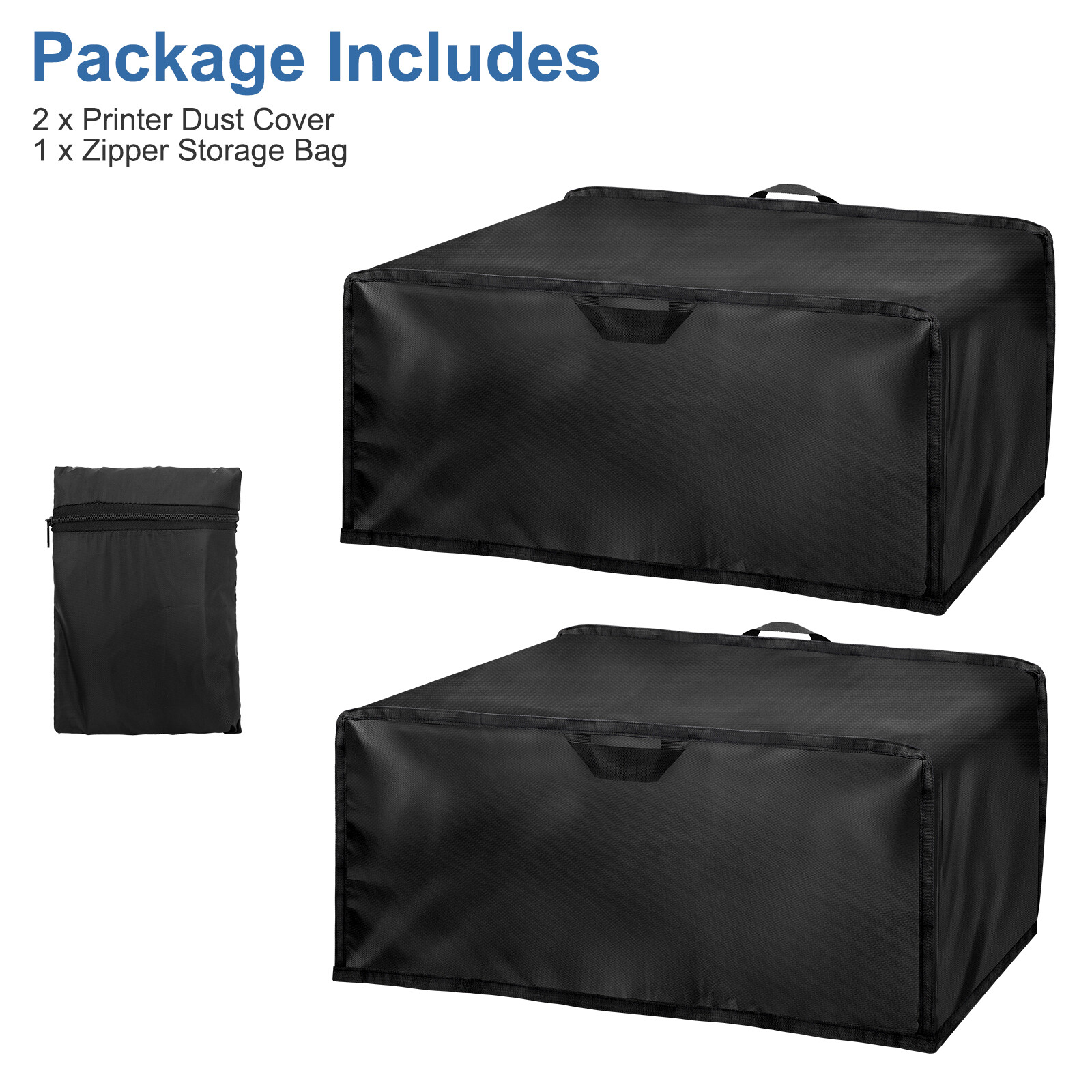 2PCS 210D Oxford Fabric Printer Dust Cover Waterproof Copier Protector w/ Handle