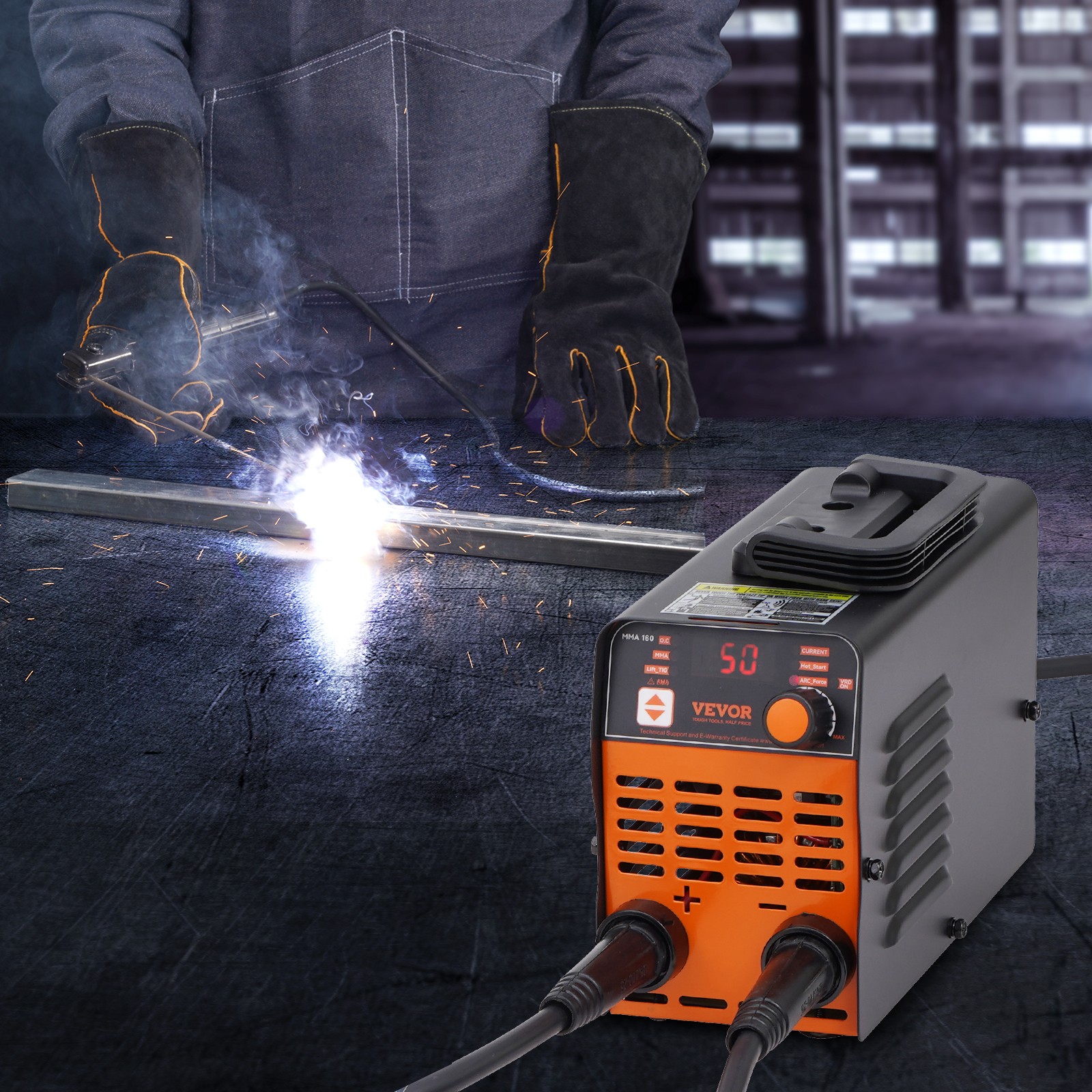 VEVOR ARC Stick Welder 110V/220V 120A 2-in-1 Lift TIG Welding Machine Hot Start