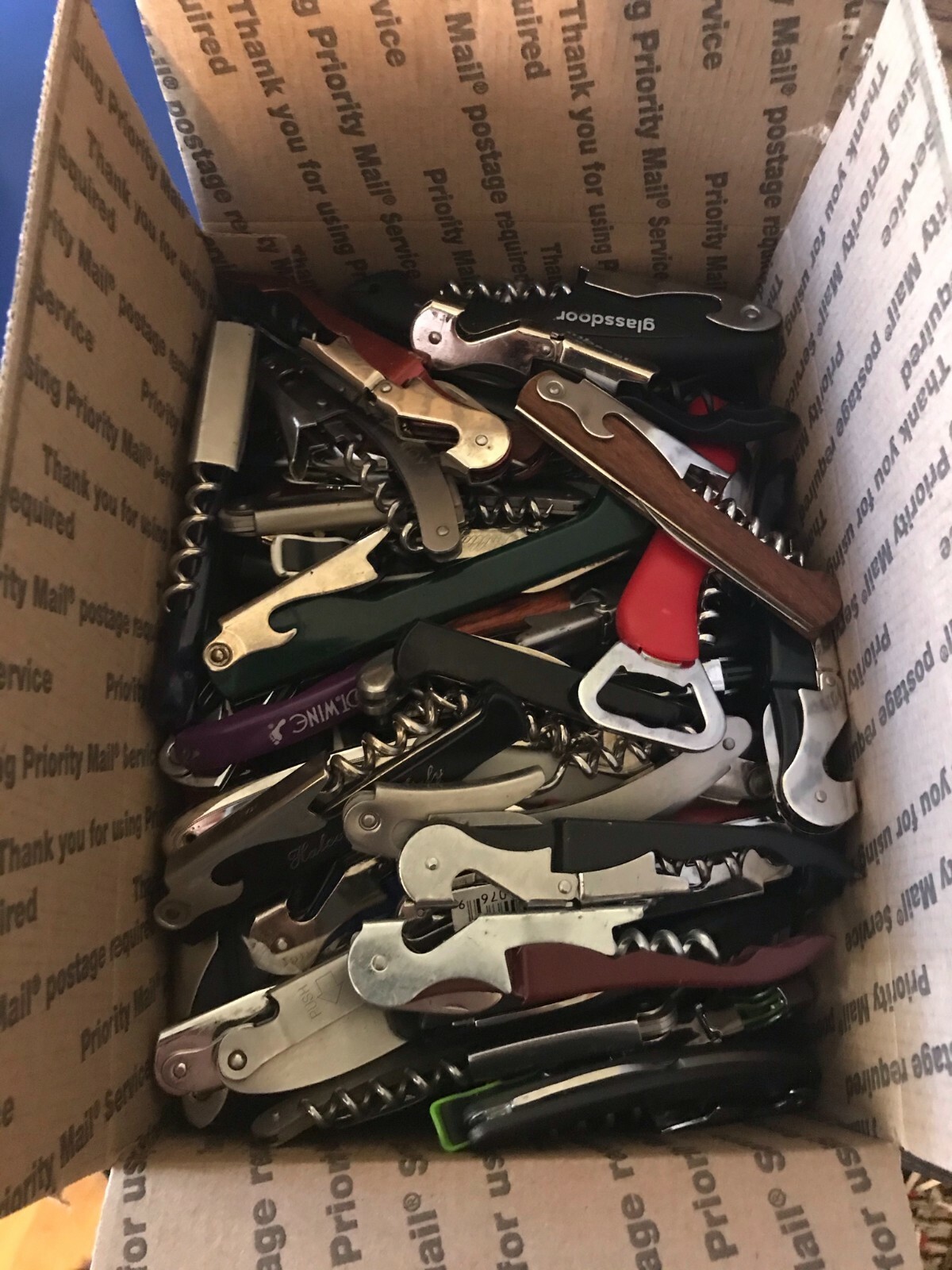 Lot of 120+ Mixed Corkscrews Wine Openers TSA Confiscated