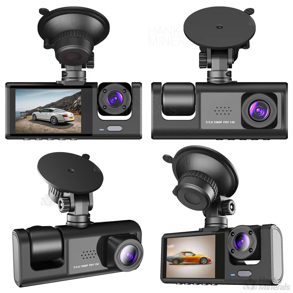 Dash Cam Car HD 1080P Front/Rear/Inside Dual Lens Video Recorder Camera G-Sensor