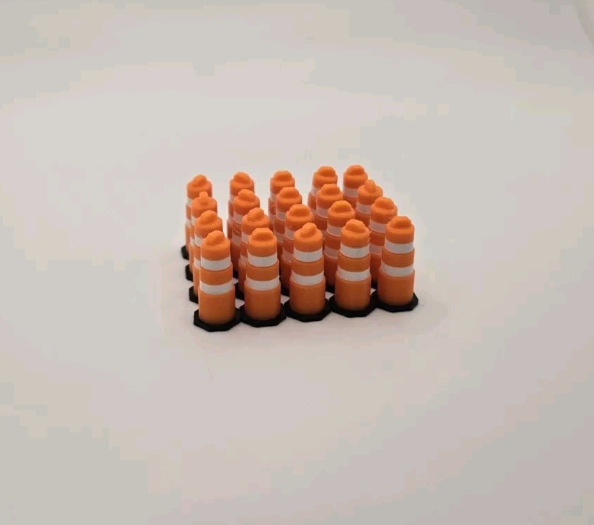 Custom 3D 1/64 Scale Traffic Drum Barrel *30 Pack*