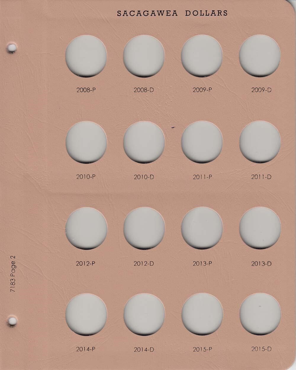 Dansco New Album 7183 For Sacagawea Dollars 2000 P 2031 D Long Term Storage