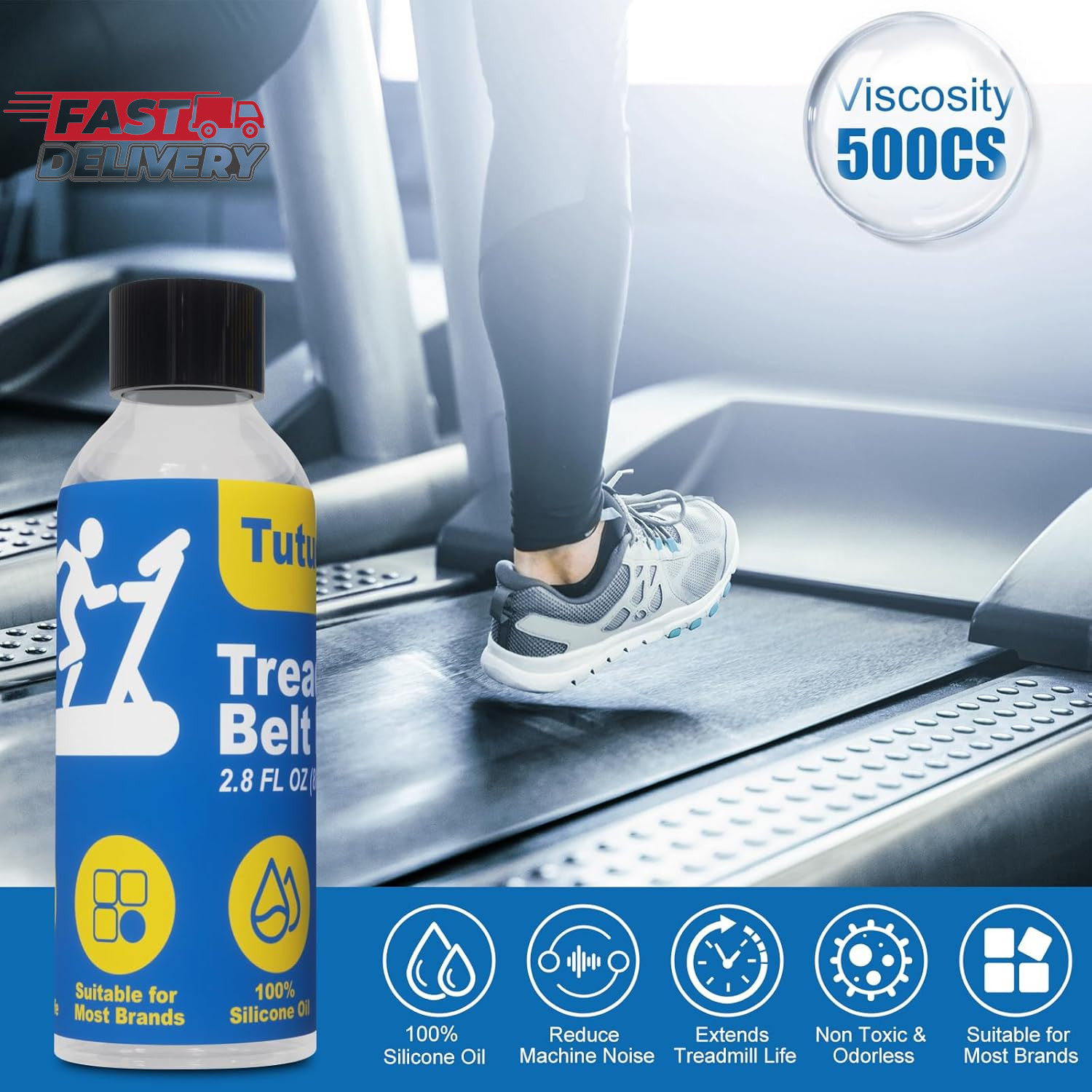 Treadmill Lubricant for Belt, 100% Silicone Treadmill Belt Lubricant, Treadmill