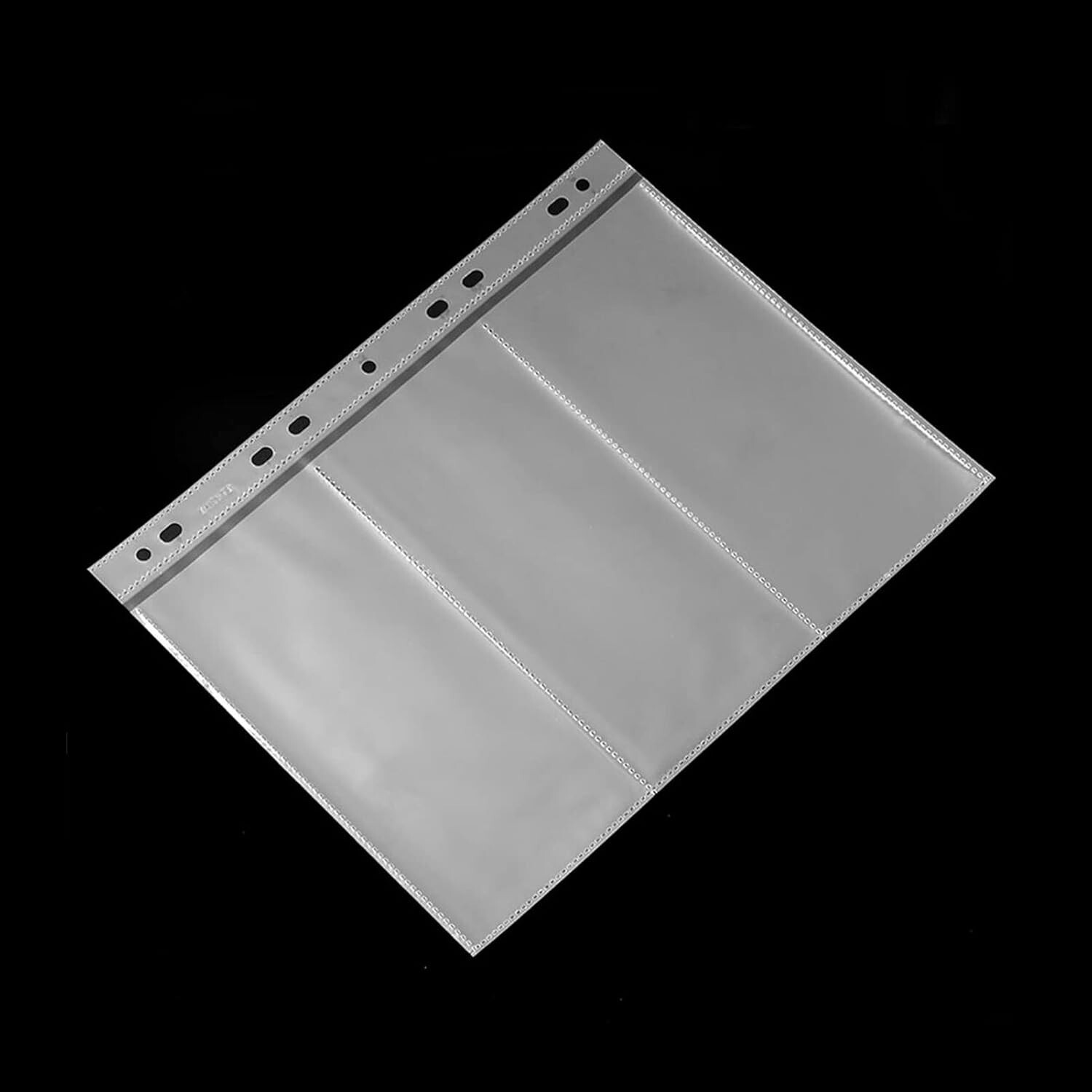 100 Sheets Currency Pages 3‑Pocket Sleeves – Archival Quality for Paper Money