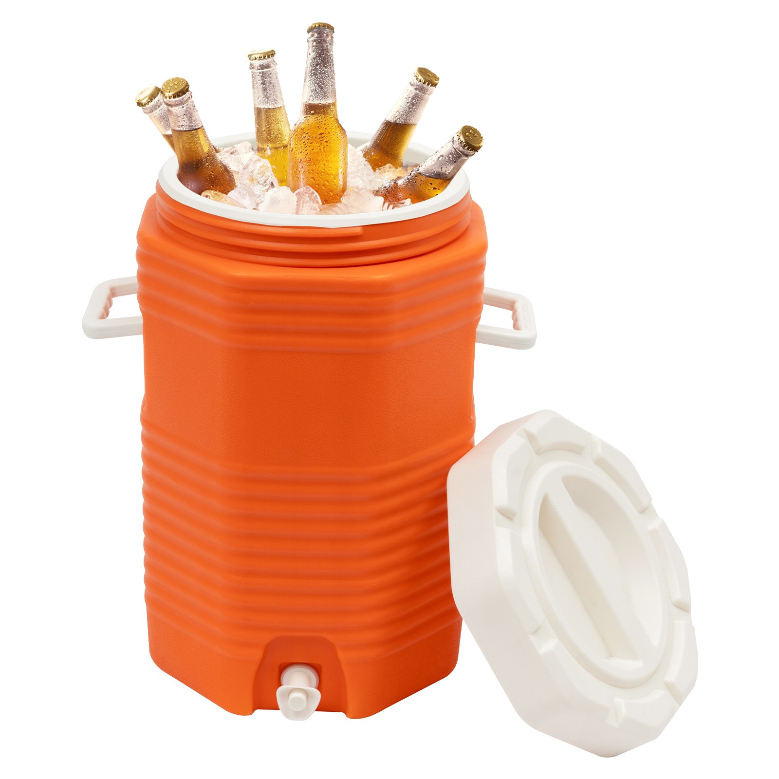 16L Insulated Drink Cooler Portable Beverage Insulation Barrel PU Capacity 100kg