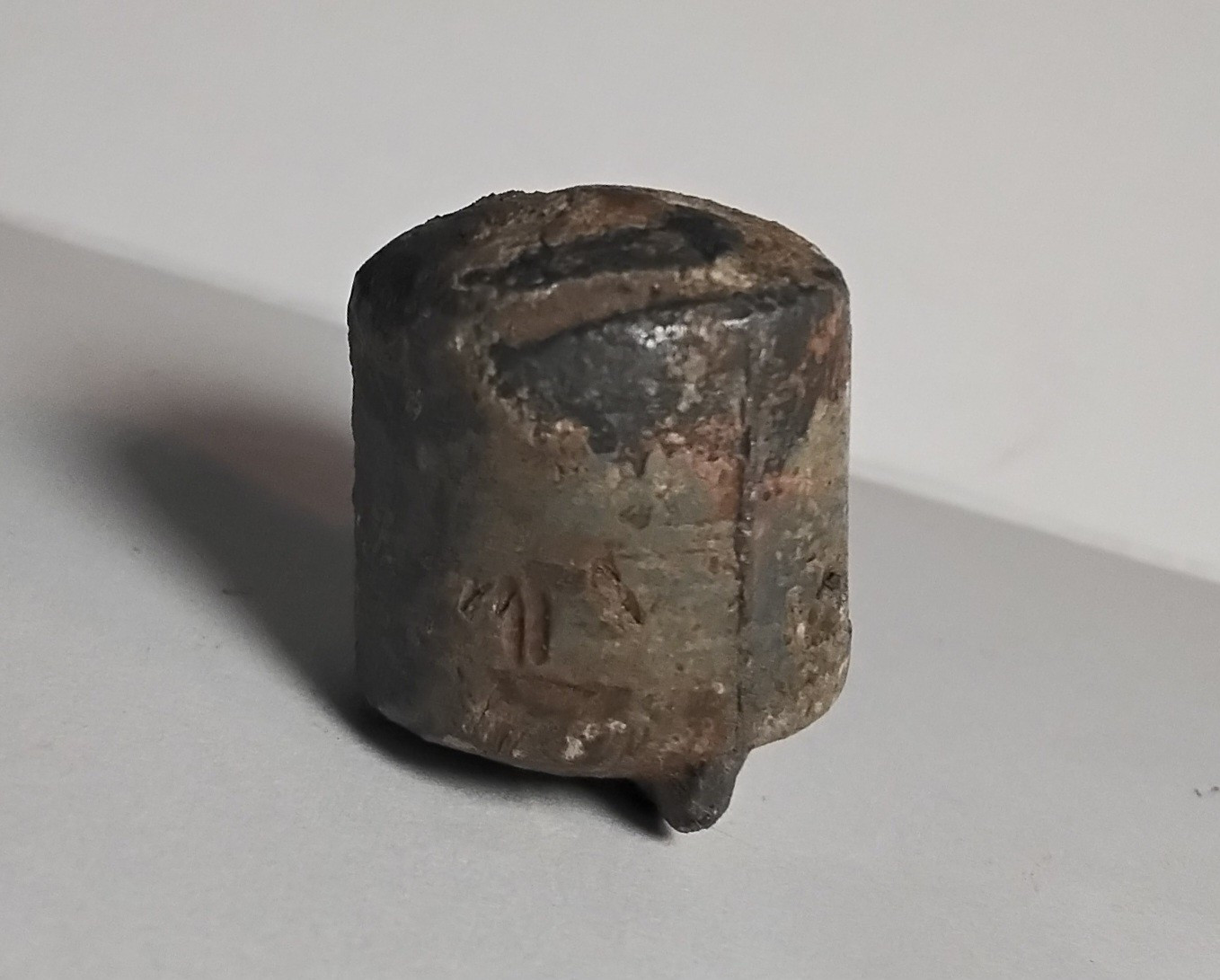 Civil War Relic lead cut slug, mics .63/.64 likely made for a Union Case shot $7