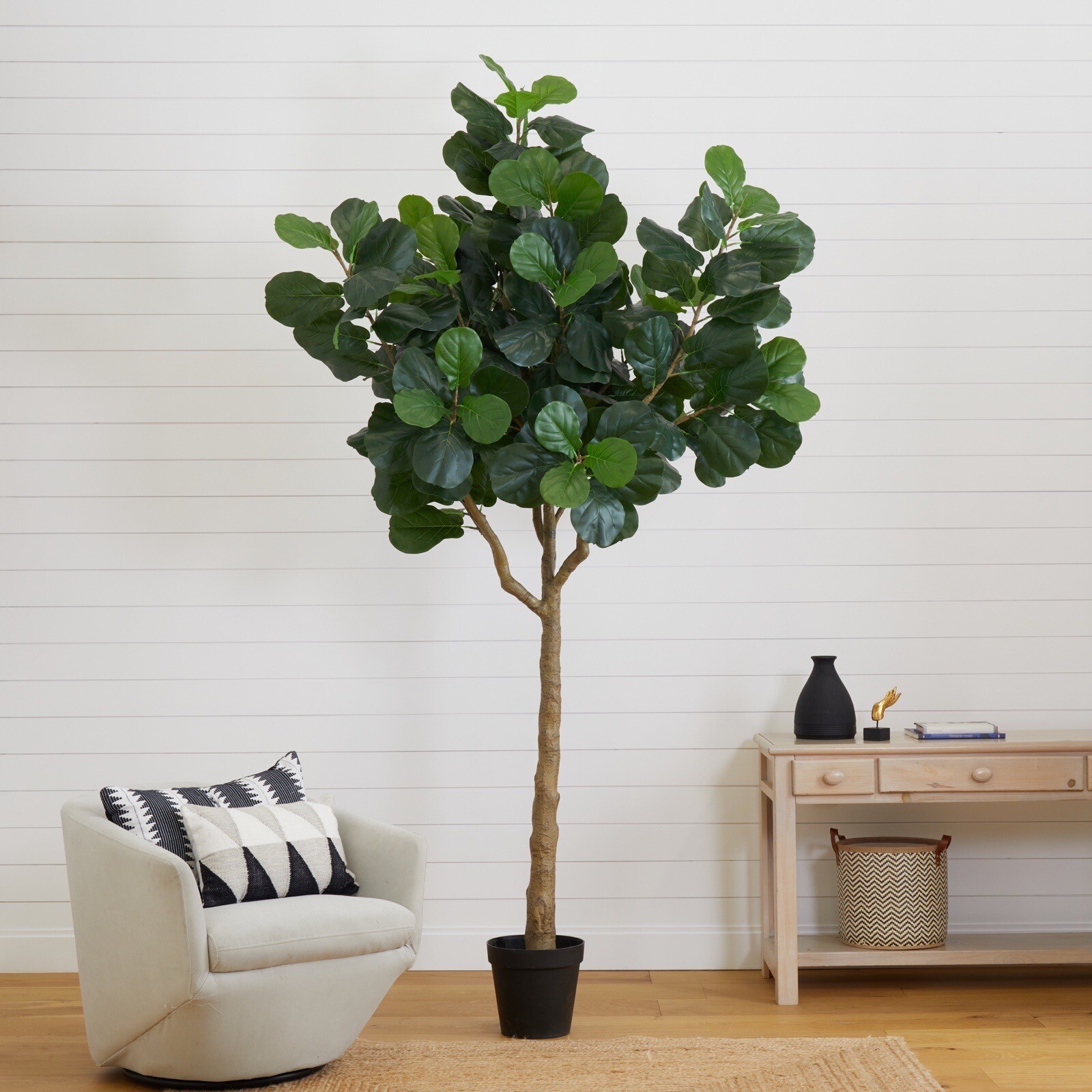 10’ Artificial Fiddle Leaf Fig Tree Home Decor. Retail $379