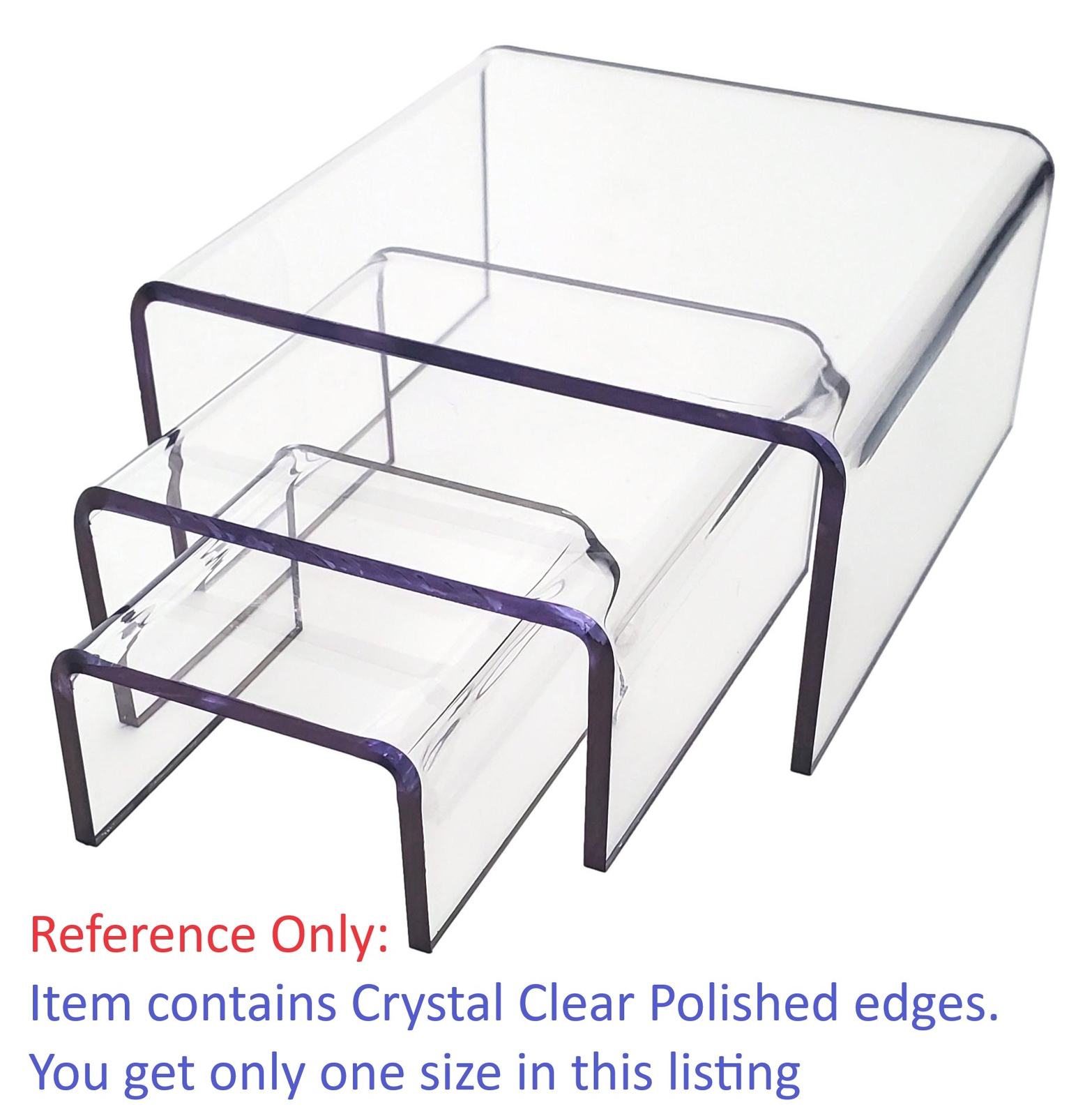 T'z Tagz Any 8-Inch-Deep Clear Acrylic Riser Display Stand New 2 Pack Variation