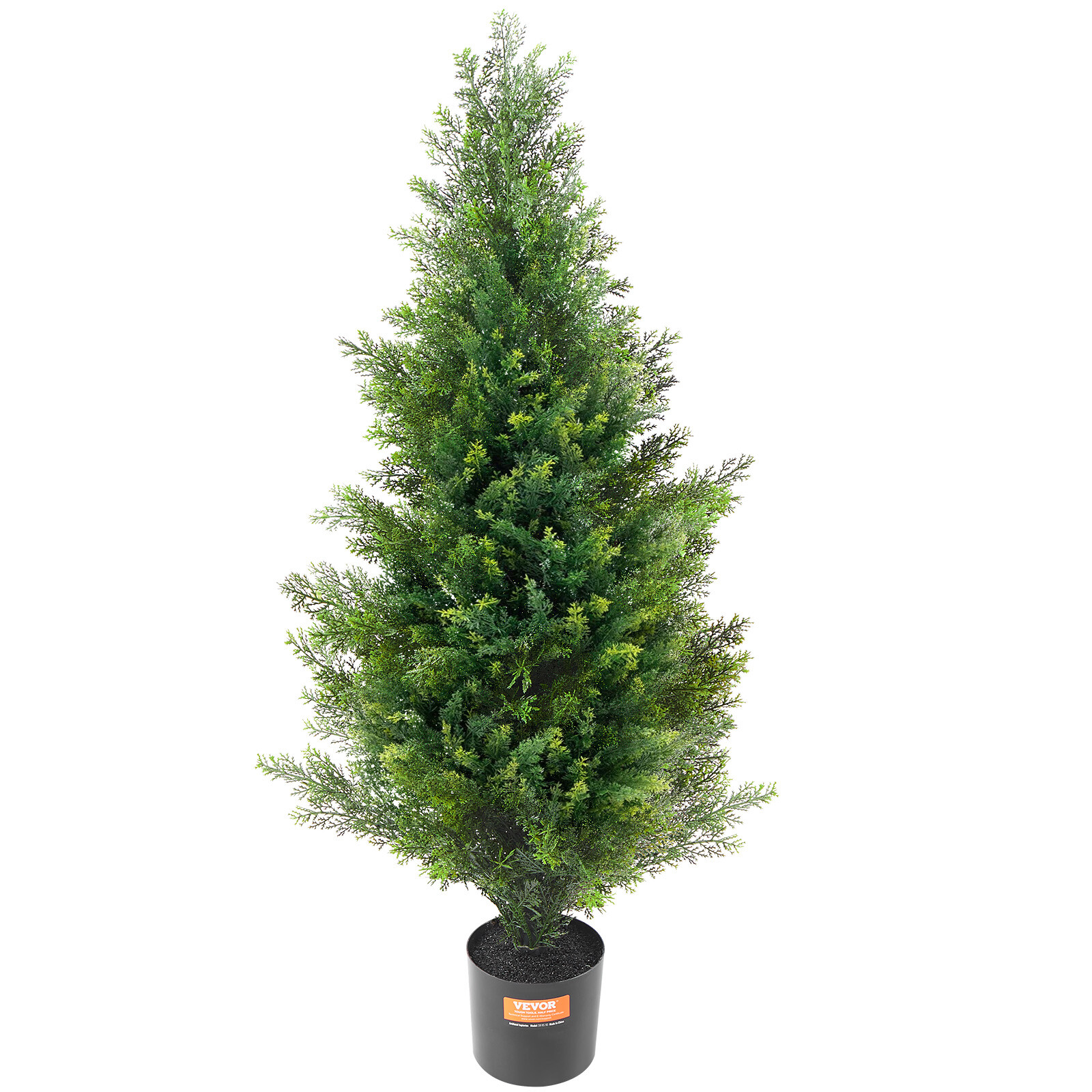 VEVOR 2 Pack 3' Artificial Cedar Topiary Tree Faux Plant UV Decor In/Outdoor