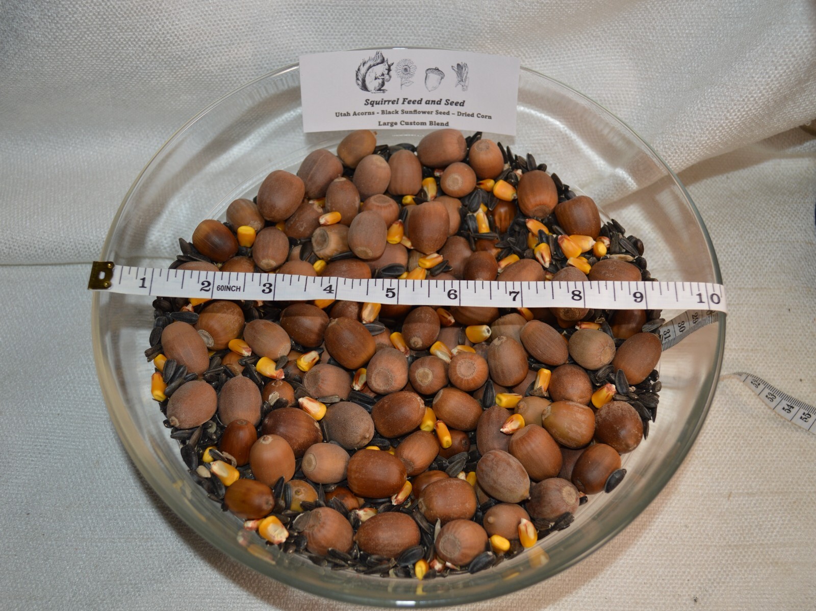 1 LBS Utah Acorn Mix Squirrel Feed With Dried Corn, Dried Black Sunflower Seeds