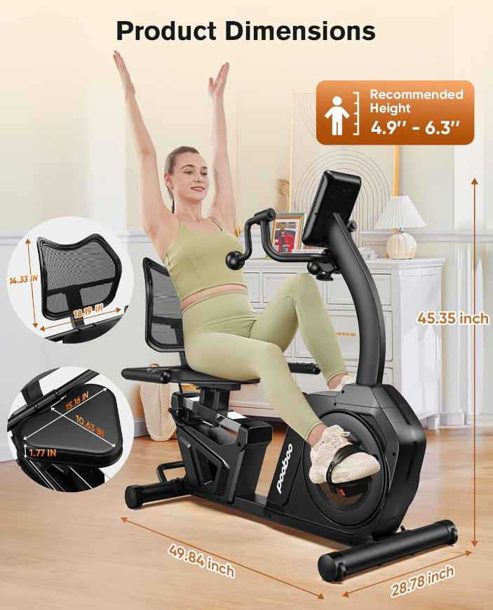 Recumbent Exercise Bike Dual Motion Arm Leg Exercisers for Senior Home Training