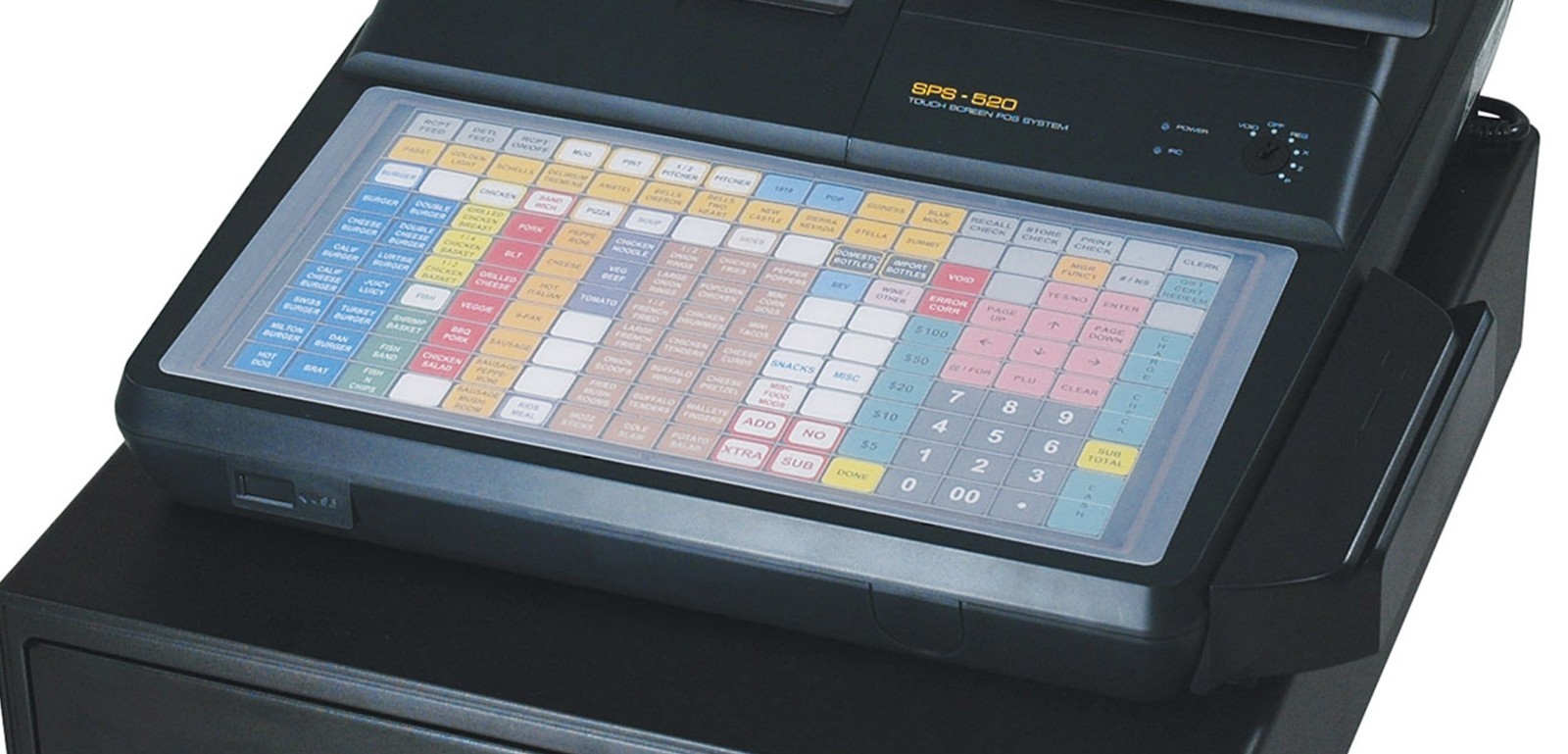 SAM4S ER 5200M, SPS 520FT, 530FT, SER 7000 Flat Keyboard Wet Cover Silicone Skin