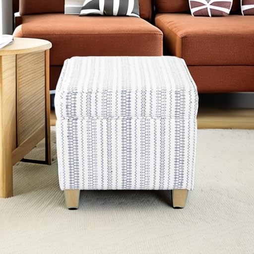 Home Decor | K7342-F2359 |Classic Square Storage Ottoman with Lift Off Lid |