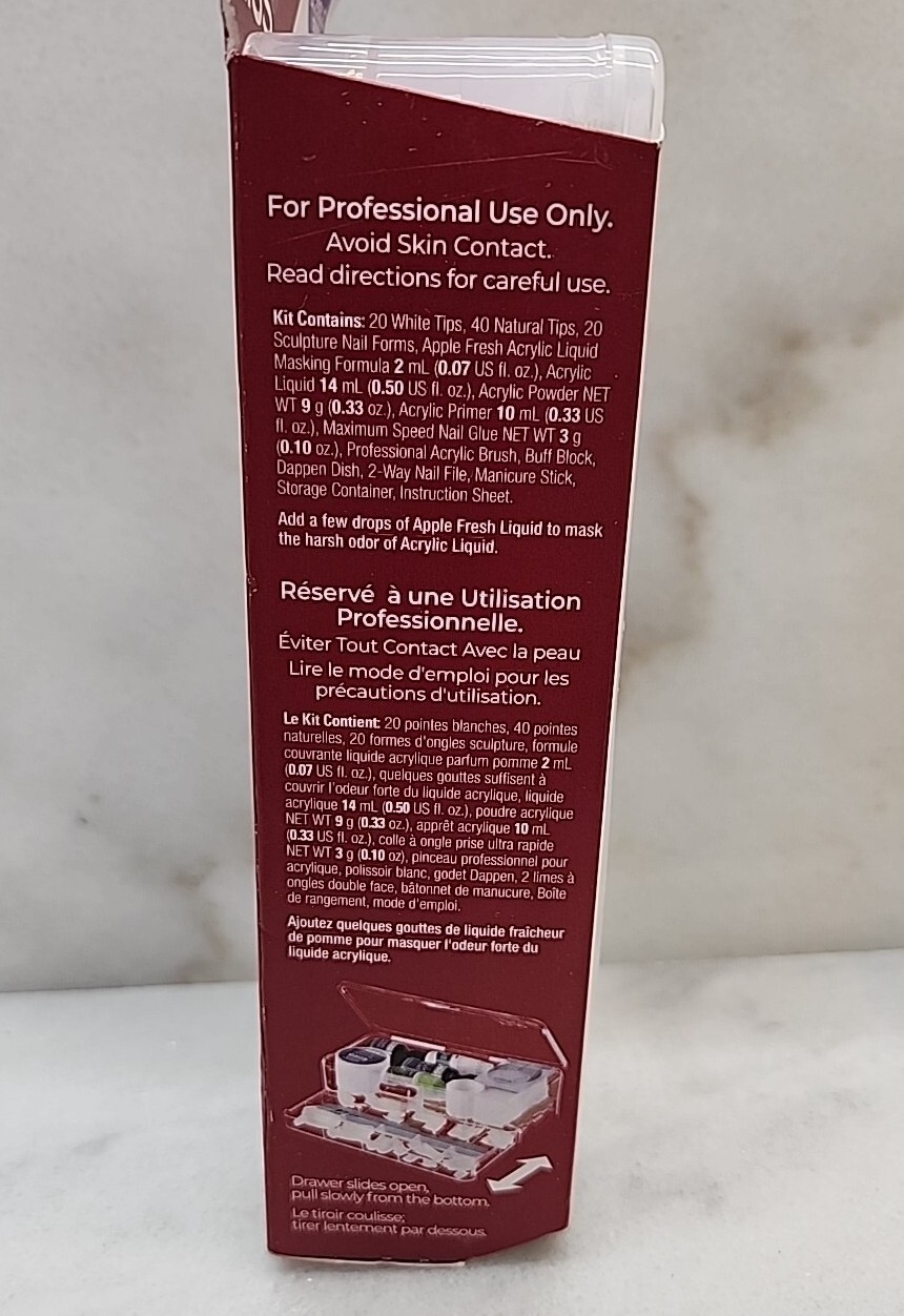 1-,KISS Complete Salon PROFESSIONAL ACRYLIC KIT #ak120 60 Tips