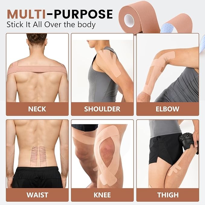 5 Roll Kinesiology Tape Athletic Muscle Support Sport Elastic Physio Therapeutic