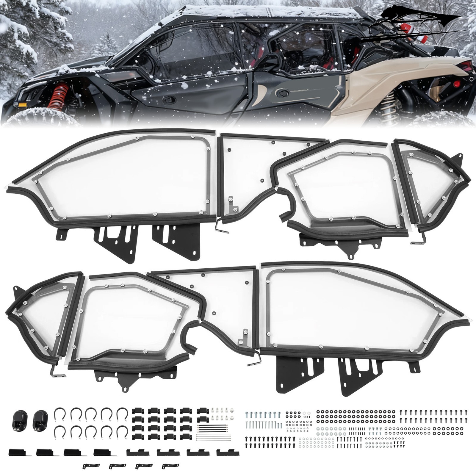 For Can-Am Maverick X3 Max X DS Turbo 2017+ Hard Upper Doors Cab Enclosure