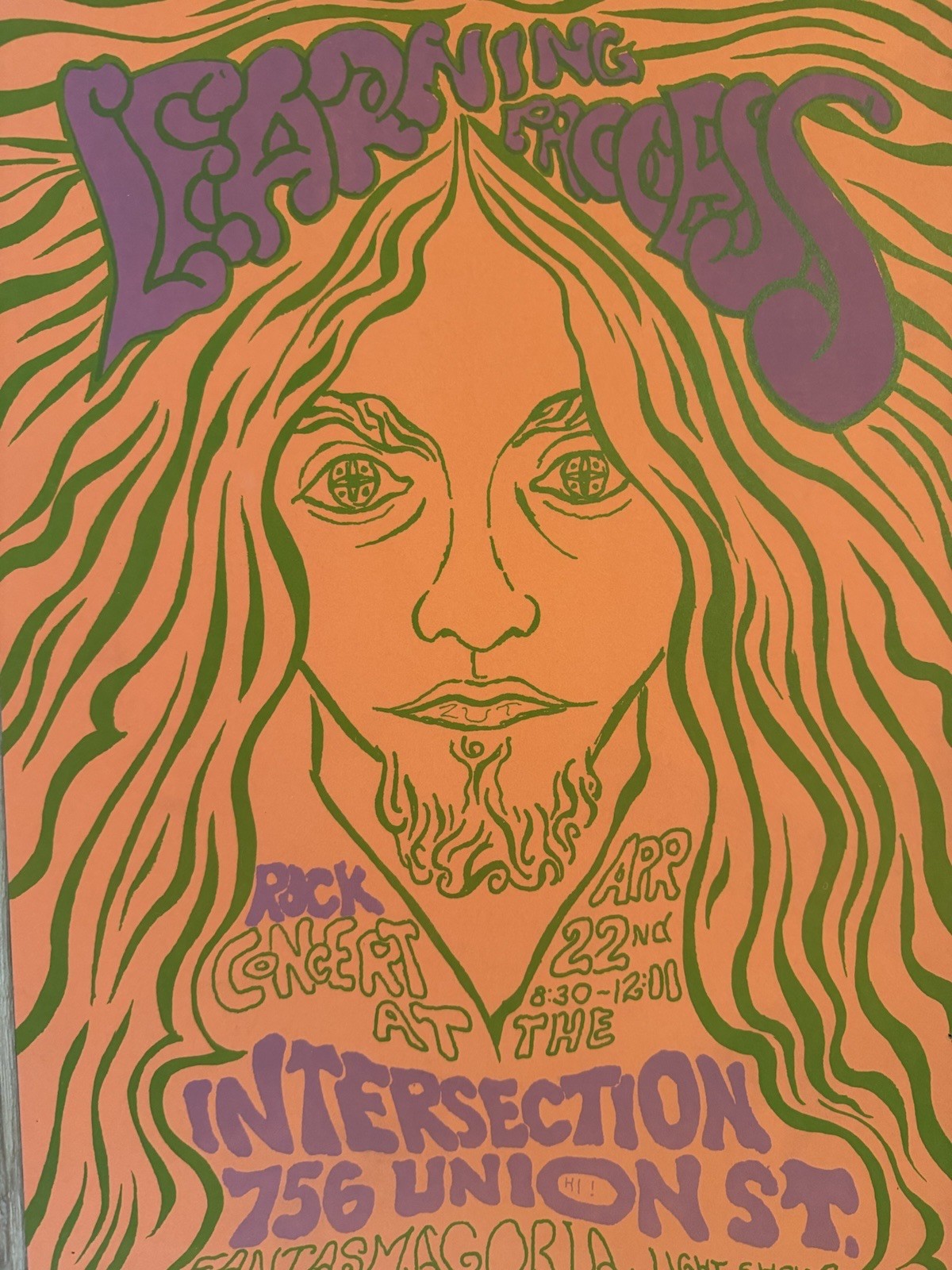 Learning Process at Intersection San Francisco Psychedelic Poster 1960s