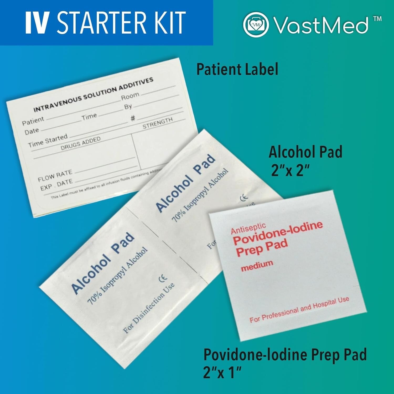 IV Starter Kit with Gauze/Chlorascrub Swab LF Posi-Guard Latex-Free Tourniquets