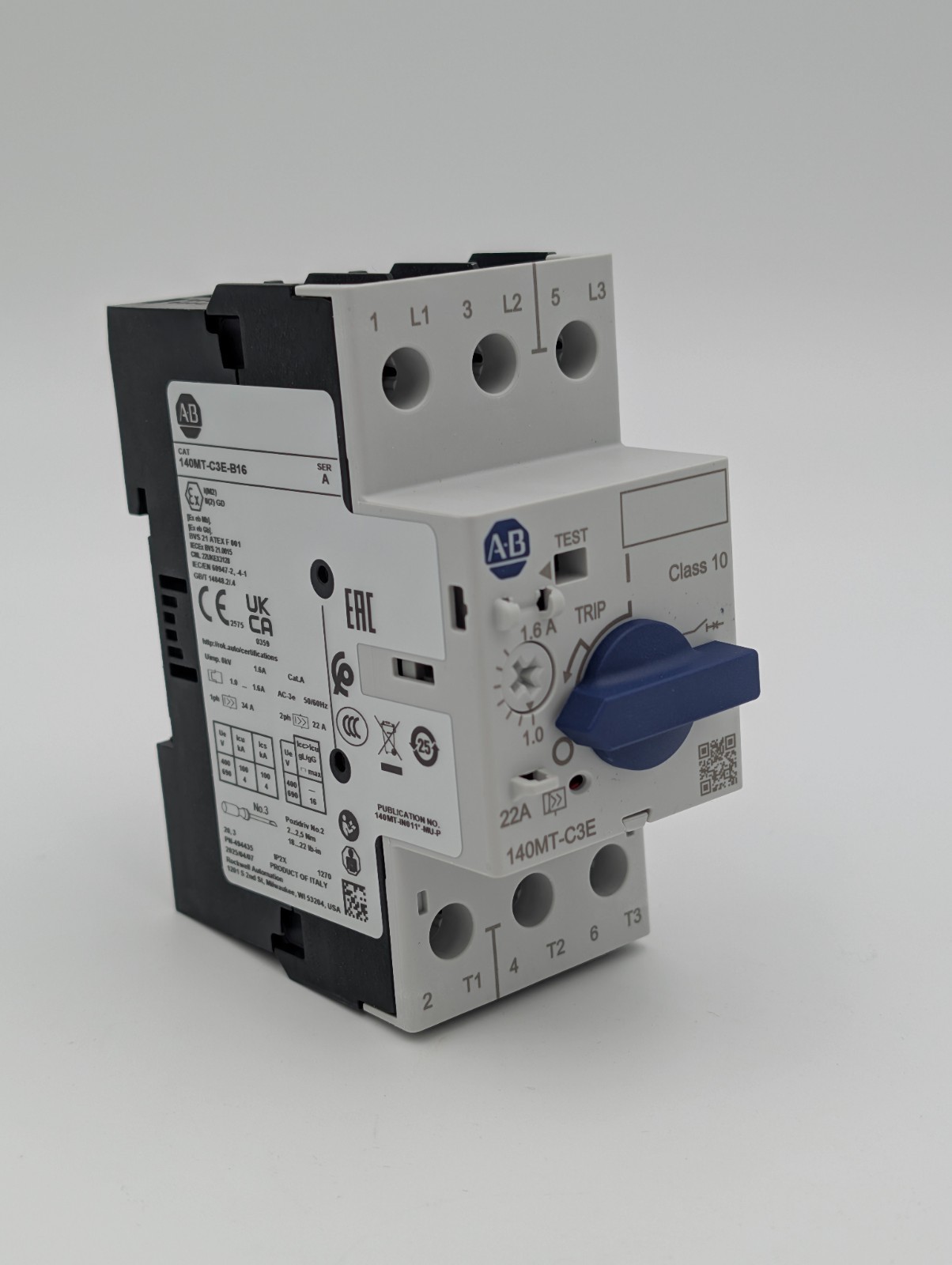 Allen-Bradley 140MT-C3E-B16 Circuit Breaker Standard Magnetic Trip inBox USSTOCK