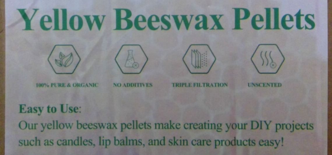 Yellow Beeswax Pastilles Beads 100% Pure & Organic 16 oz (1 pound) or 8 oz.