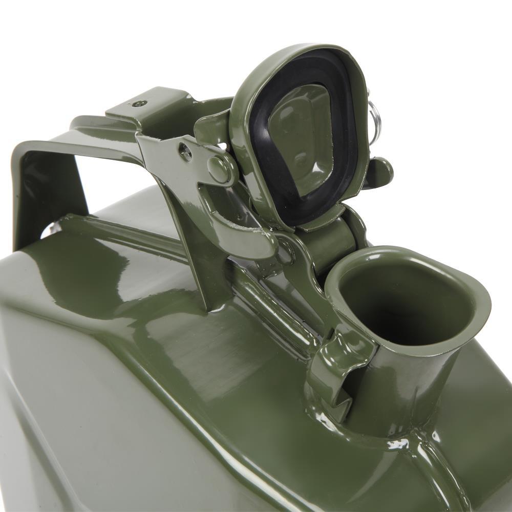 Practical 5L 0.6mm Can Gasoline Jerry Can Steel Tank Emergency Backup Green