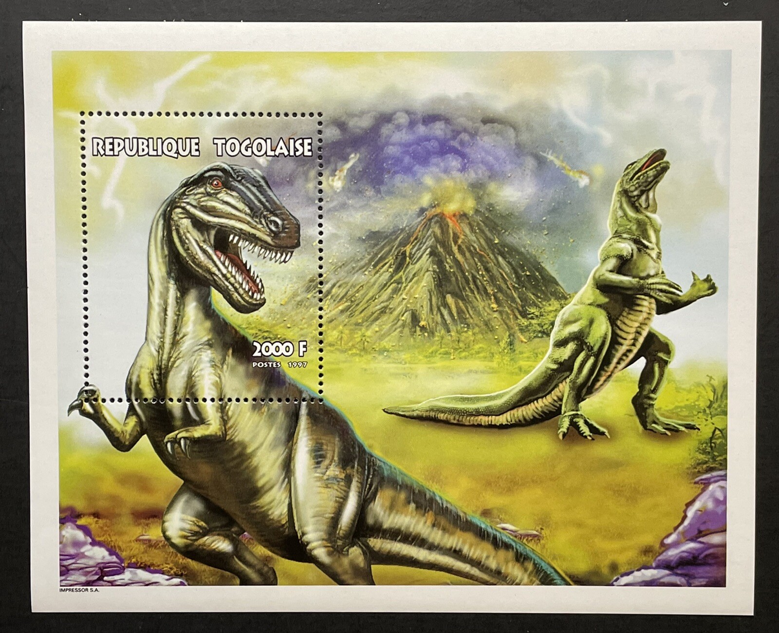TOGO DINOSAUR STAMPS SOUVENIR SHEET 1998 MNH PREHISTORIC ANIMALS TYRANNOSAURUS 1