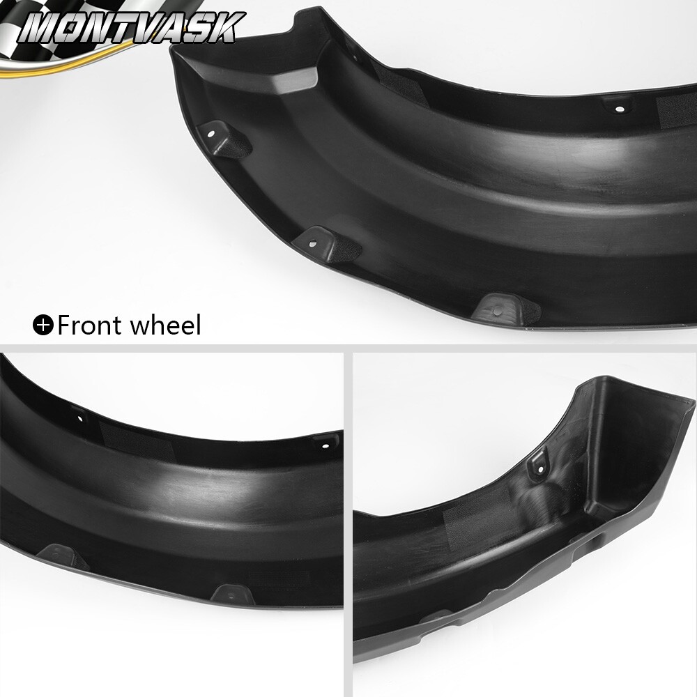6pcs Pocket Rivet Style Fender Flares Black Fit For 2009-2014 F150 Offroad