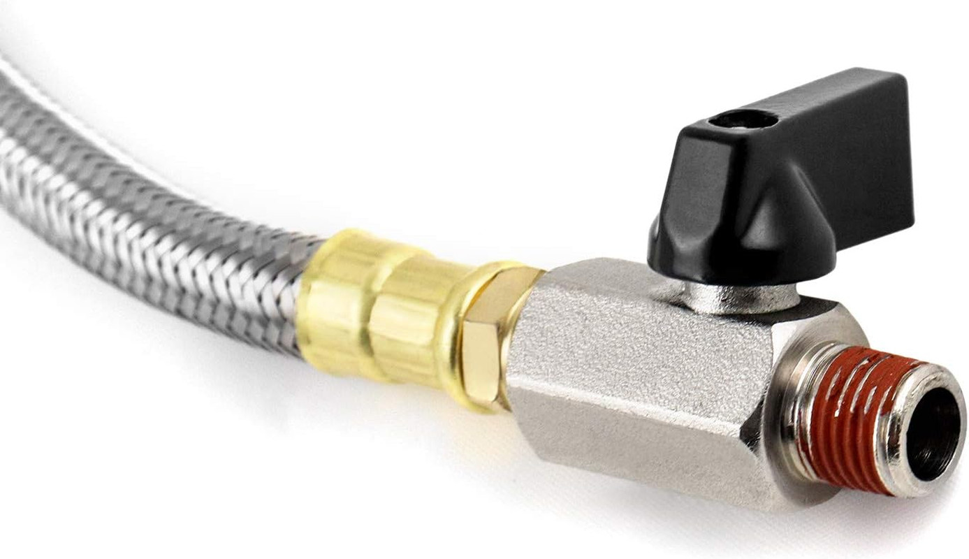 Extended Tank Drain Valve Assembly Kit for Air Compressor, Including 10 Inches A