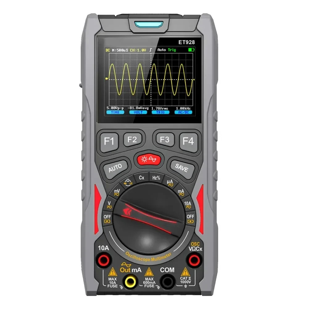 OOLTOP ET928 3-in-1 Handheld Oscilloscope Multimeter Signal Generator 12MHz 50Ms