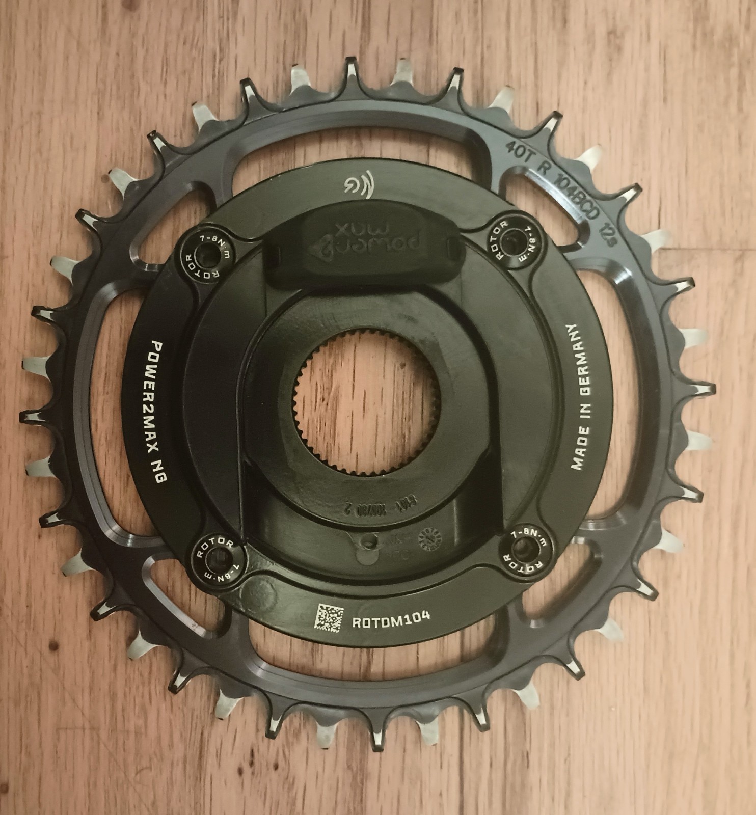 POWER2MAX NG Power Meter Rotor Direct Mount 110 x 4 Bolt 40t Chainring