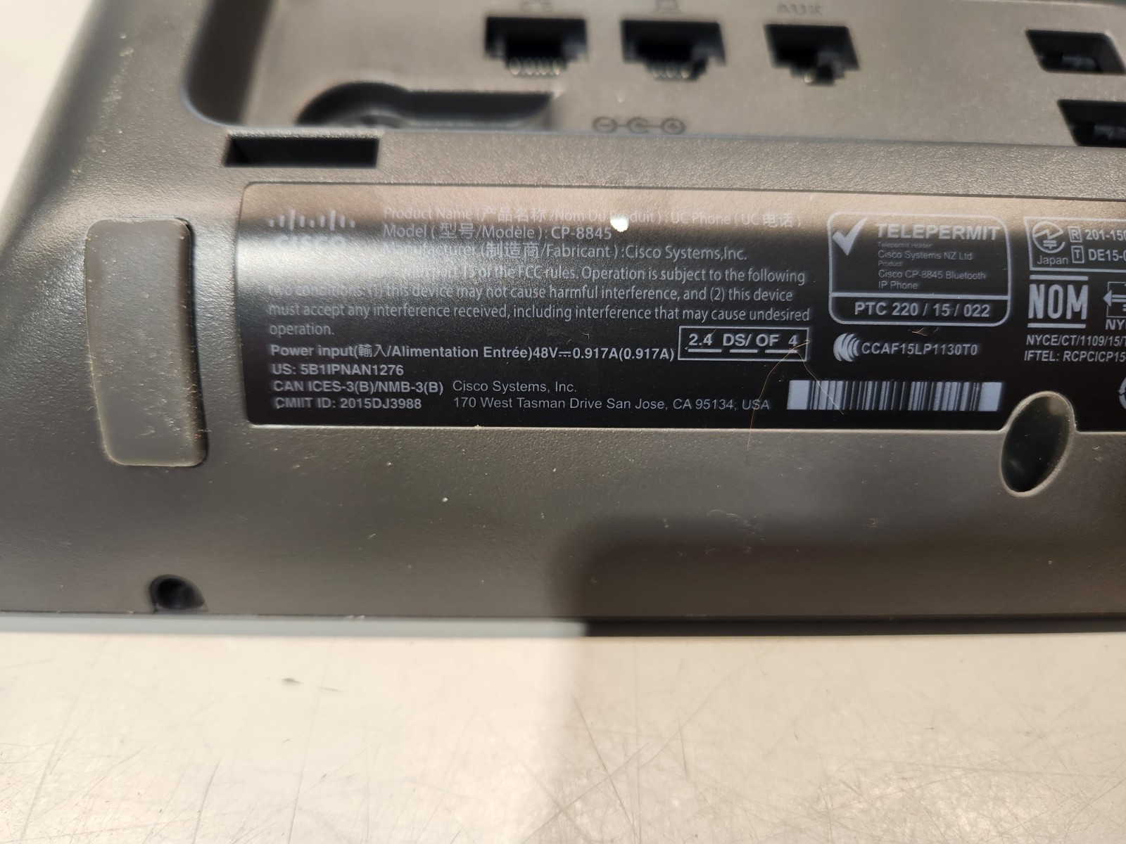 Cisco CP-8845 VoIP IP Video Business Office Phone