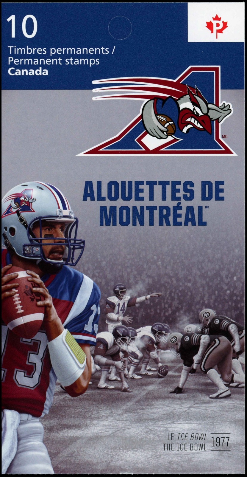 Canada Stamps Booklet of 10, Montreal Alouettes, #2576a, BK507 MNH