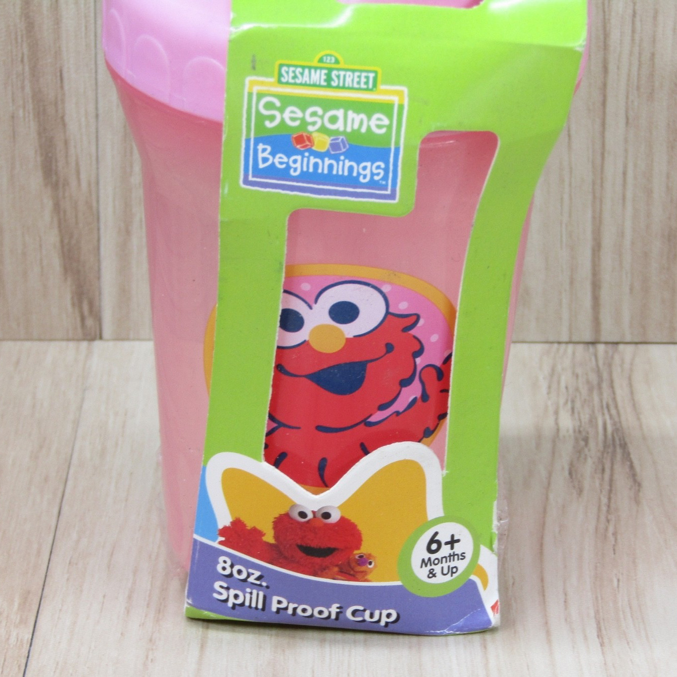 Sesame Street Beginnings Elmo Sippy Cups 8oz Spill Proof BPA FREE New Set of (2)