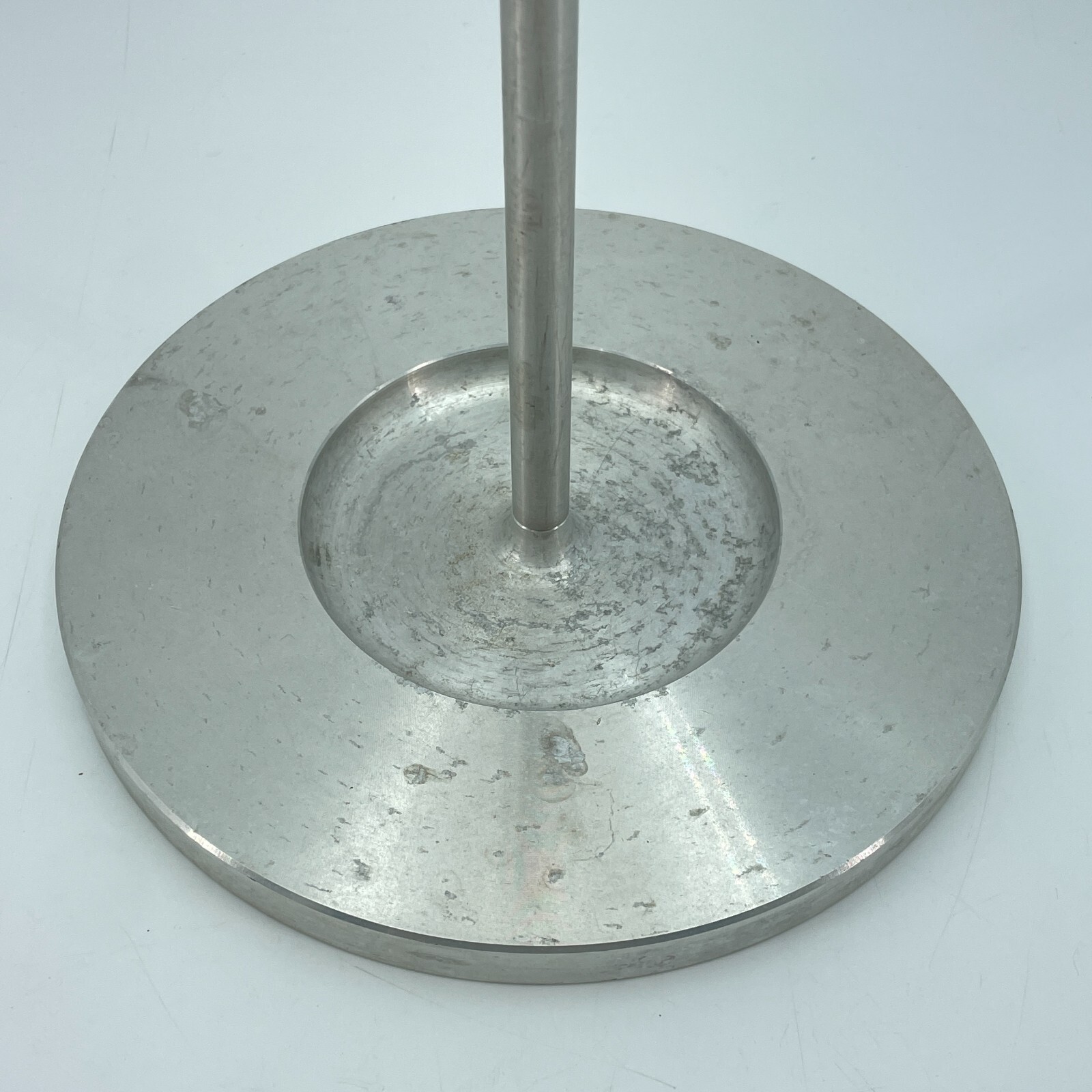 VINTAGE MCM Umbrella Stand Cloverleaf Lucky Clover Aluminum Silver Decor 25in