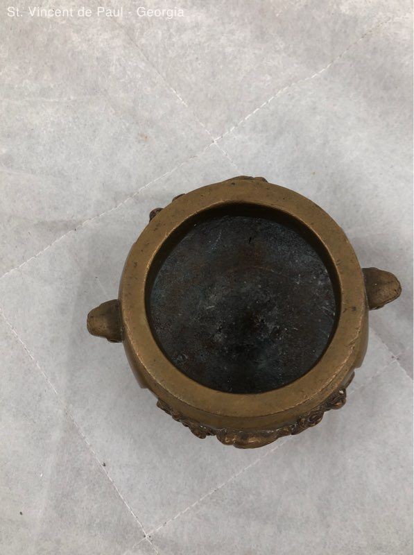 Bronze Engraved Bird Incense Burner 400g