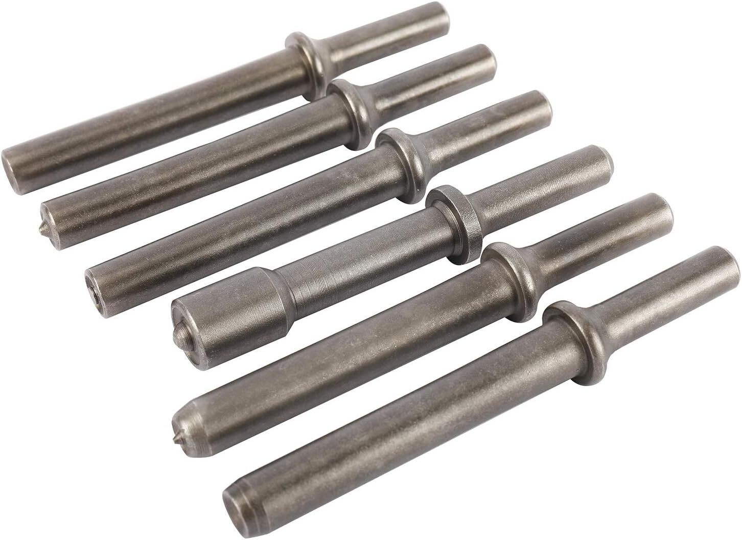 7Pcs Smoothing Pneumatic Air Rivet Hammer Tool with Spring Shank Chisel Bits Set