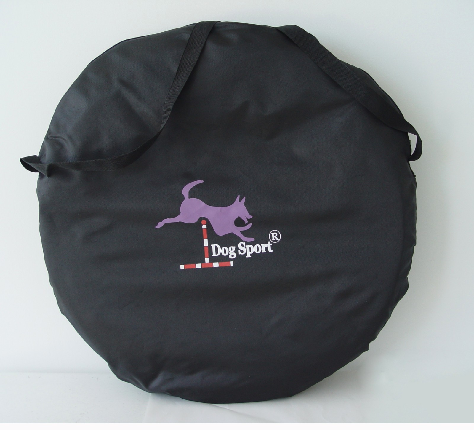 Dog Agility Tunnel with Stakes (18' long, 8 J-Metal Stakes, Zebra print)