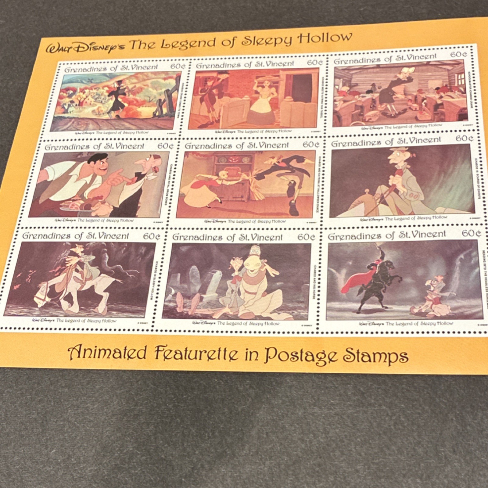 St Vincent Disney Sleepy Hollow 60c Block MNH ICS Cert