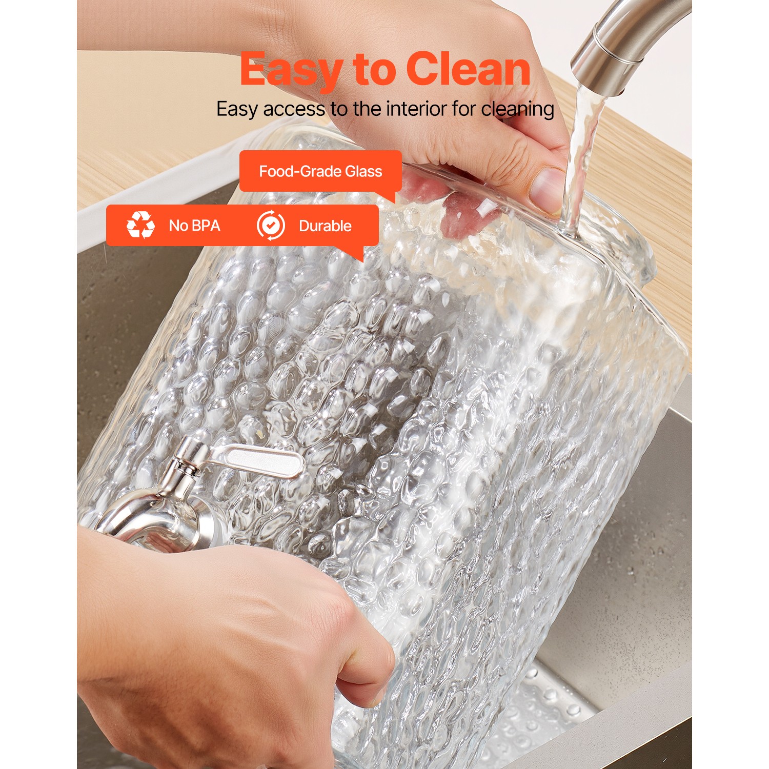 Drink Dispenser 1.5 Gal Beverage Dispenser for Parties Glass with Stand 2PCS