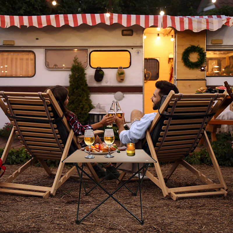 VILLEY Ultralight Camping Side Table Folding Beach Table 16''/19''/24'' with Bag