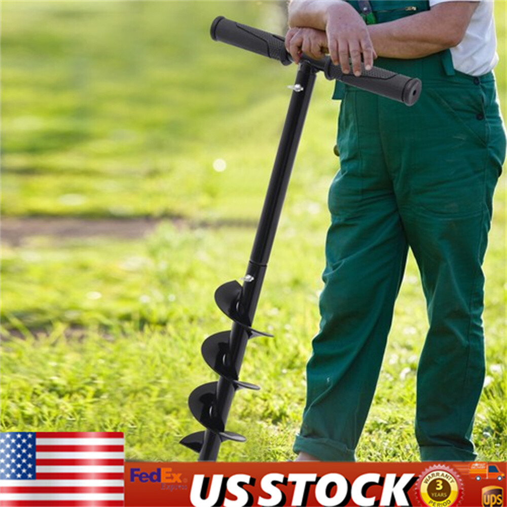 Hand Post Hole Digger T-Shaped Manual Earth Auger for Gardening