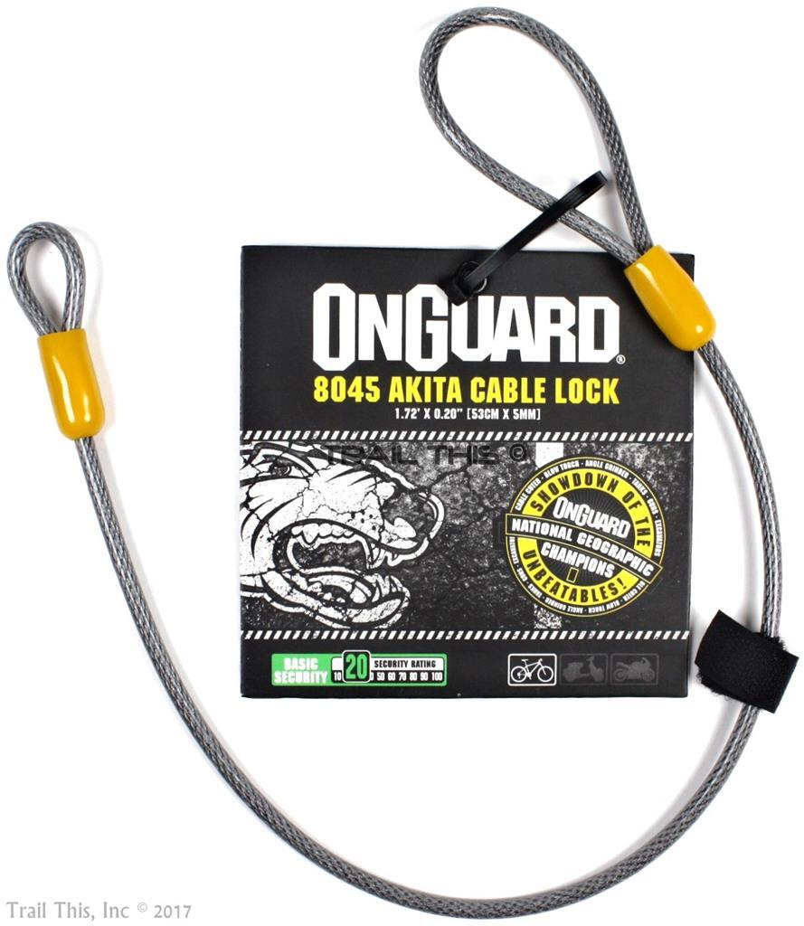 OnGuard Akita Cable 21" x 5mm Bicycle Saddle / Seat Cinch-Loop Lock Cable